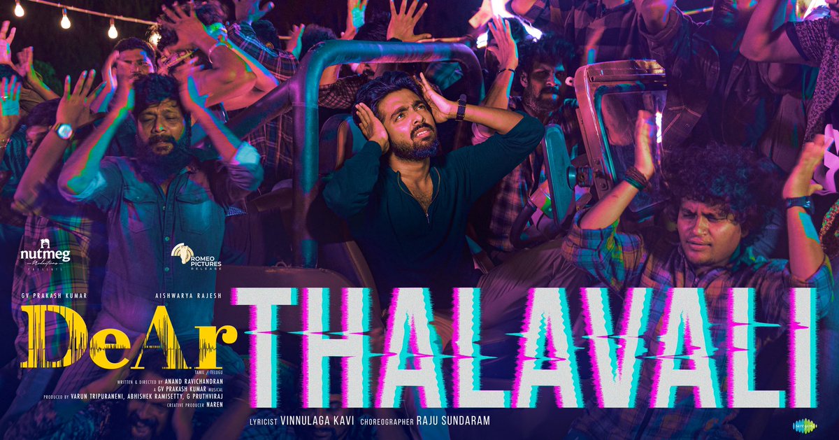 Arya (@arya_offl) on Twitter photo Excited to release the first single from darling <a href="/gvprakash/">G.V.Prakash Kumar</a>'s #DeAr! Get ready to groove for #Thalavali🕺💯😍
▶️ youtu.be/GaCdRau5hQc
<a href="/NutmegProd/">Nutmeg Productions</a> <a href="/tvaroon/">Varun Tripuraneni</a> #AbhishekRamisetty #PruthvirajGK <a href="/mynameisraahul/">raahul</a> #RomeoPictures <a href="/saregamasouth/">Saregama South</a> <a href="/gvprakash/">G.V.Prakash Kumar</a> <a href="/aishu_dil/">aishwarya rajesh</a> @Anand_Rchandran Excited to release the first single from darling <a href="/gvprakash/">G.V.Prakash Kumar</a>'s #DeAr! Get ready to groove for #Thalavali🕺💯😍
▶️ youtu.be/GaCdRau5hQc
<a href="/NutmegProd/">Nutmeg Productions</a> <a href="/tvaroon/">Varun Tripuraneni</a> #AbhishekRamisetty #PruthvirajGK <a href="/mynameisraahul/">raahul</a> #RomeoPictures <a href="/saregamasouth/">Saregama South</a> <a href="/gvprakash/">G.V.Prakash Kumar</a> <a href="/aishu_dil/">aishwarya rajesh</a> @Anand_Rchandran