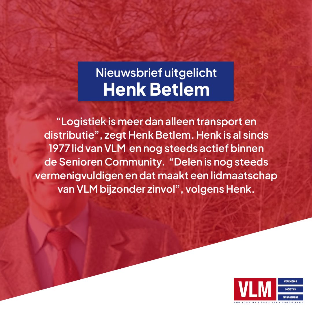Heb je de laatste VLM nieuwsbrief al gelezen? 🗞️
Daarin vind je onder andere een mooi interview met Henk Betlem. Wat hem bindt aan onze vereniging? Lees er alles over in de nieuwsbrief!

→ Ook de VLM-nieuwsbrief ontvangen? Schrijf je in via vlm.nl.