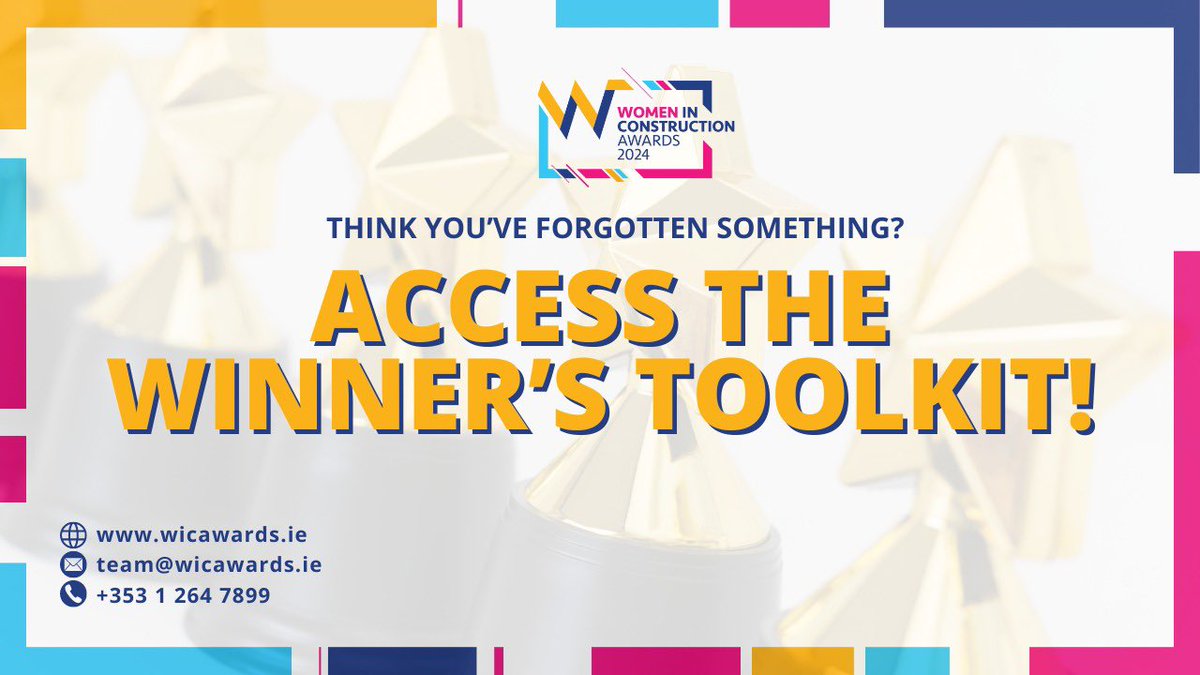 Unlock your success with our Winner's Toolkit! Become an inspiration for the upcoming generation of women leaders in the construction sector. Our toolkit is just for you! 👉 Download here: landing.businessriver.com/Women-in-Const… #WICAwardsIRL #WICAwards #BreakingBarriers #WomenEmpowerment