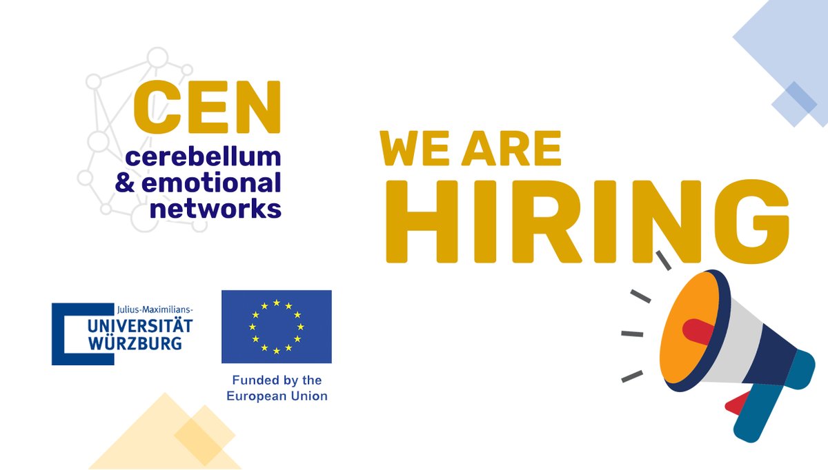 CEN (@cen_itn) on Twitter photo CEN is hiring a passionate Early Stage Researcher with a neurobiological background & knowledge of rodent techniques.
Join the <a href="/CircuitsLab/">DefenseCircuitsLab</a> at <a href="/Uni_WUE/">Universität Würzburg #UniWürzburg</a> for 15 months to investigate neural circuits and computations that mediate cerebellar signals during emotional states.
👇
RT🔁 CEN is hiring a passionate Early Stage Researcher with a neurobiological background & knowledge of rodent techniques.
Join the <a href="/CircuitsLab/">DefenseCircuitsLab</a> at <a href="/Uni_WUE/">Universität Würzburg #UniWürzburg</a> for 15 months to investigate neural circuits and computations that mediate cerebellar signals during emotional states.
👇
RT🔁