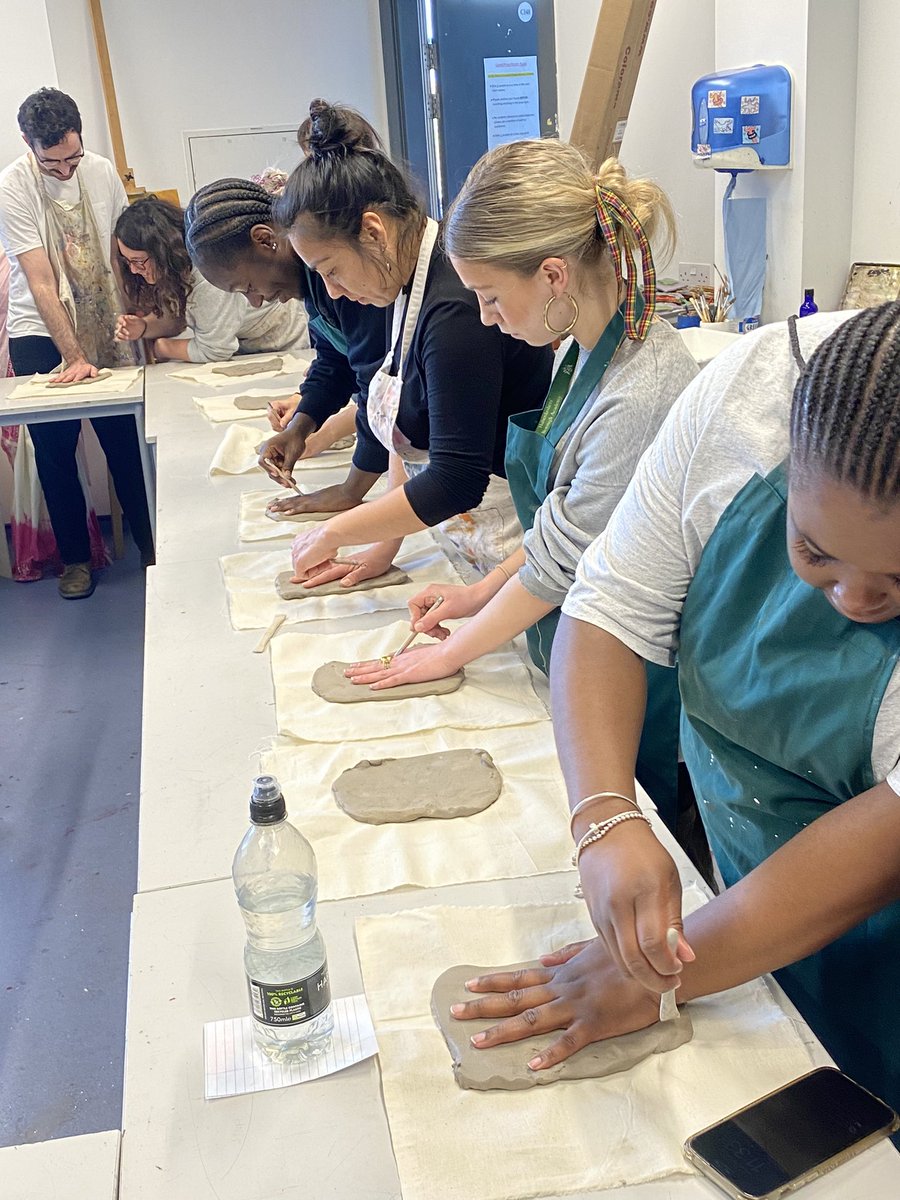 “We are all welcome here!” building an inclusive and creative community workshop are hard at work creating sculptures of their hands as a legacy to keep in their schools forever! ✋