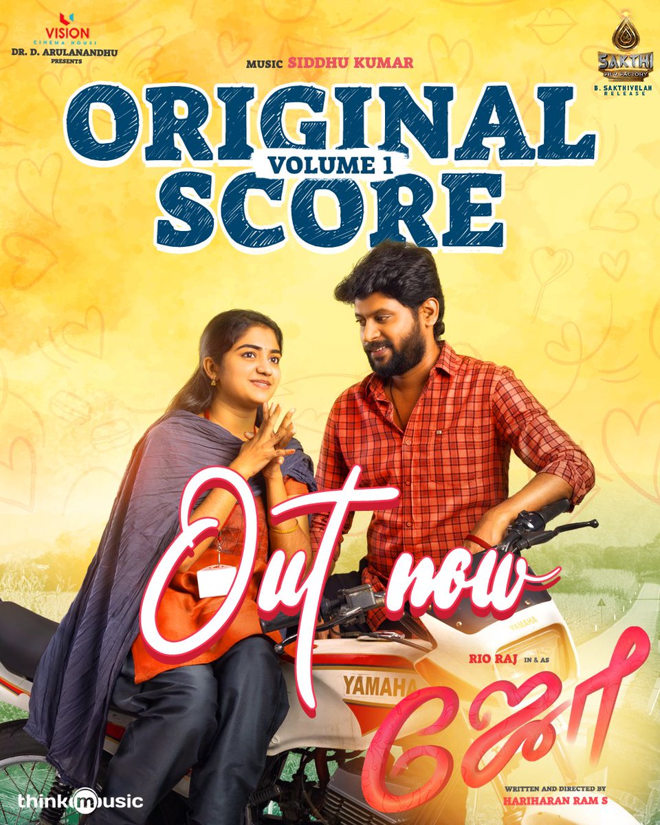 The score by @siddhukumar is just amazing! 🤩♥️ Listen now to the captivating original score of #Joe - 🔗 youtu.be/kl3S3XnLTEM A @Music_Siddhu Musical 🎵 @vchproduction @SakthiFilmFctry @sakthivelan_b @rio_raj @bt_bhavya @ActorAegan @Actor_KG @rahulKGvignesh #hariharanram…