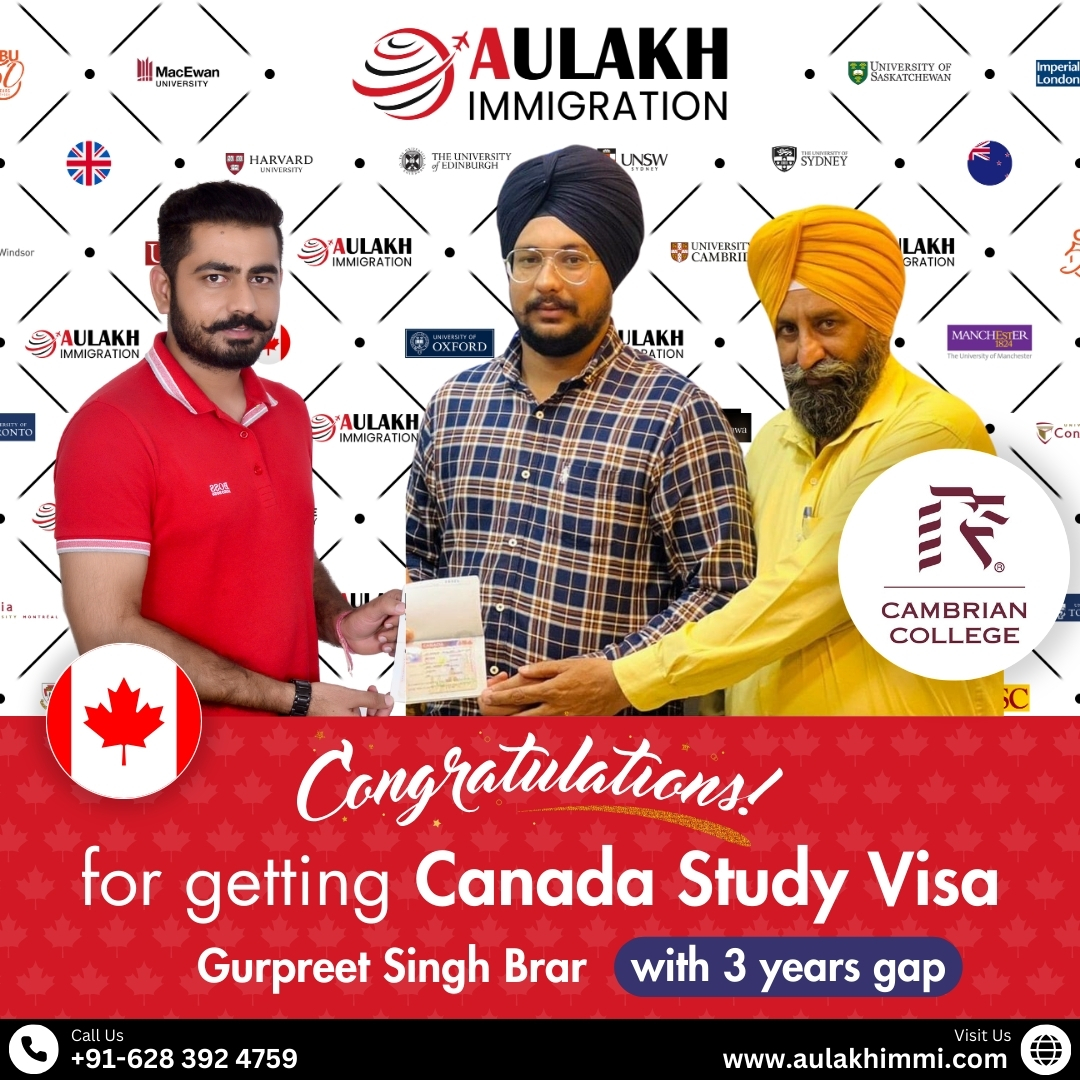 🎓 #congratulations to Gurpreet Singh Brar on securing a #canada🇨🇦 #studyvisa for #cambriancollege with an impressive 3-year gap.

#studyvisacanada #studyvisaconsultants #expressentrycanada #studentvisa #overseaseducation #studypermitcanada #studyenglish #kotkapura #faridkot