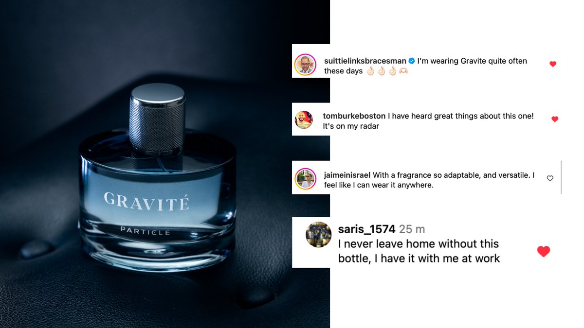 particleformen's tweet photo. Just a few of the comments of our Gravite Cologne For Men within the last hour. 
#cologne #thisiscologne #perfume #parfum https://t.co/M22ledaal7