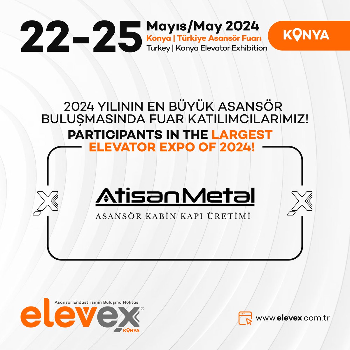 Elevextr's tweet photo. 2024 Yılının En Büyük Asansör Buluşmasında Fuar Katılımcılarımız!

Participants In The Largest Elevator Expo Of 2024!

@atisanmetal

#ELEVEX #AsansörFuarı #KonyaFuarı #AsansörTeknolojileri #AsansörEndüstrisi #YükselişeHazırOlun #YenilikçiAsansörler #AsansörTrendleri #Asansör https://t.co/IRKMZRaiXU