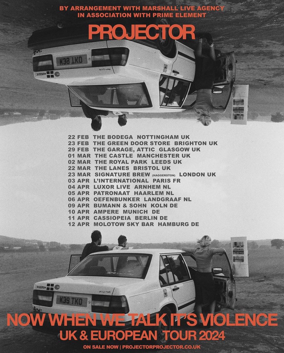 PROJECTOR (@projector_uk) on Twitter photo TOUR starts this week in Nottingham at <a href="/bodeganotts/">The Bodega</a> followed by hometown show at Brighton’s <a href="/greendoorstore/">Green Door Store</a> 🧡
*Brighton* sold out last week but we just chucked a few extra last tickets on our website for ya > be quick x
projectorprojector.co.uk/live TOUR starts this week in Nottingham at <a href="/bodeganotts/">The Bodega</a> followed by hometown show at Brighton’s <a href="/greendoorstore/">Green Door Store</a> 🧡
*Brighton* sold out last week but we just chucked a few extra last tickets on our website for ya > be quick x
projectorprojector.co.uk/live