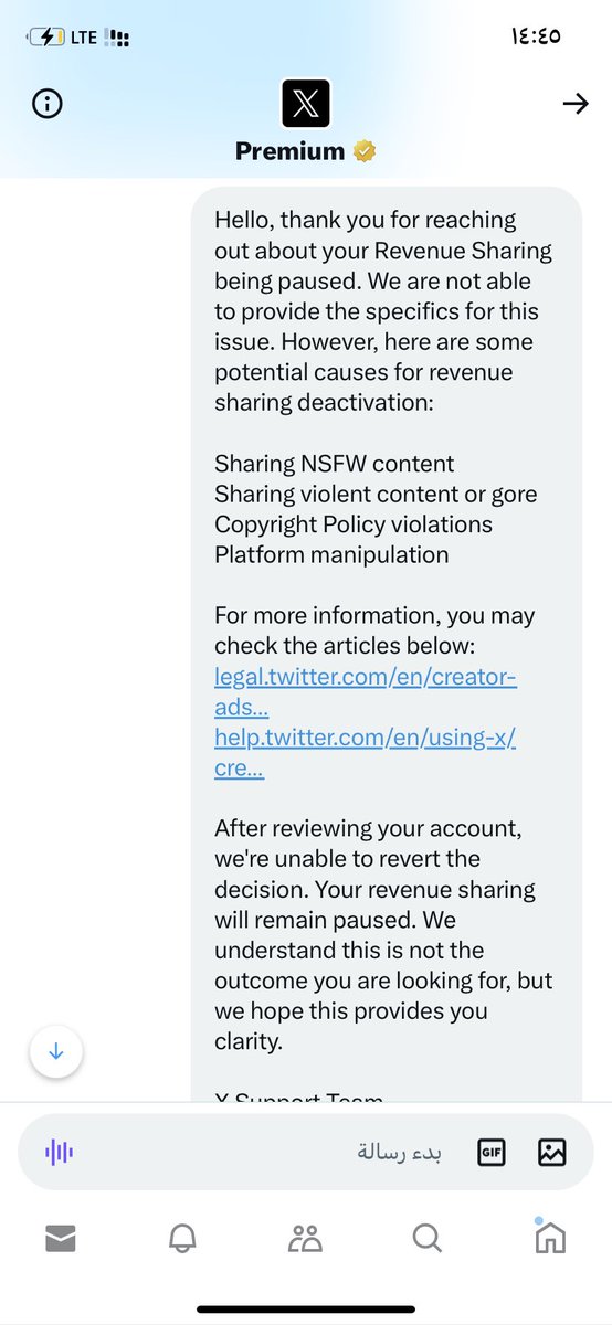 I did not violate any x policies, but my monetization was canceled without any explanation. I sent support to find out why I canceled and they refused to tell me why #greatpause2024

February 5