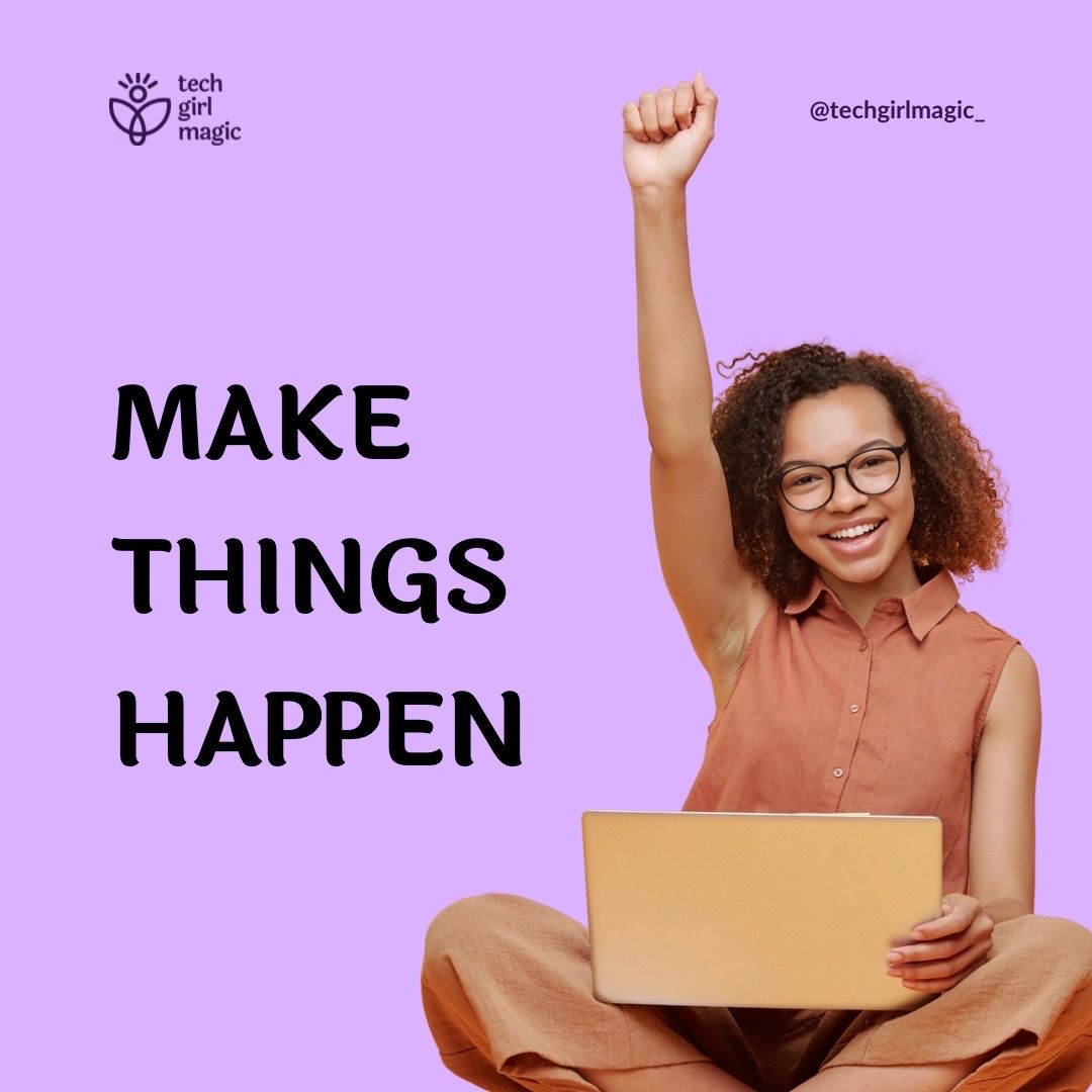 techgirlmagic_'s tweet photo. It’s a new week to ‘Make Things Happen’, crush your goals and stay positive! 💪🏼💜
.
.
.
.
.
.
#techgirlmagic #techgirlmagicinitiative #womenintech #femaletechcommunities #happynewweek #monday #mondaymotivation https://t.co/16ovJoOODN