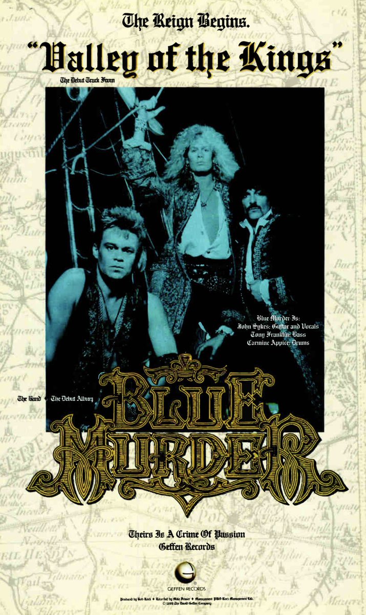 BLUE MURDER - First album advert. (1989) #BLUEMURDER #hardrock