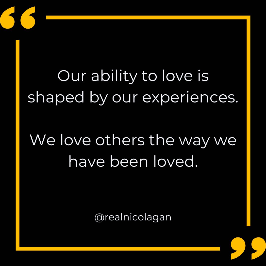 The Way We've Loved Defines The Way We Love Others

Read that again. 

This is either a blessing or a curse, it all depends on the way you've been loved. 

 #loveothers #loveothersasyouloveyourself #emotionalintelligence #parentlove #lovingothers #jesusloves #loveyourneighbor