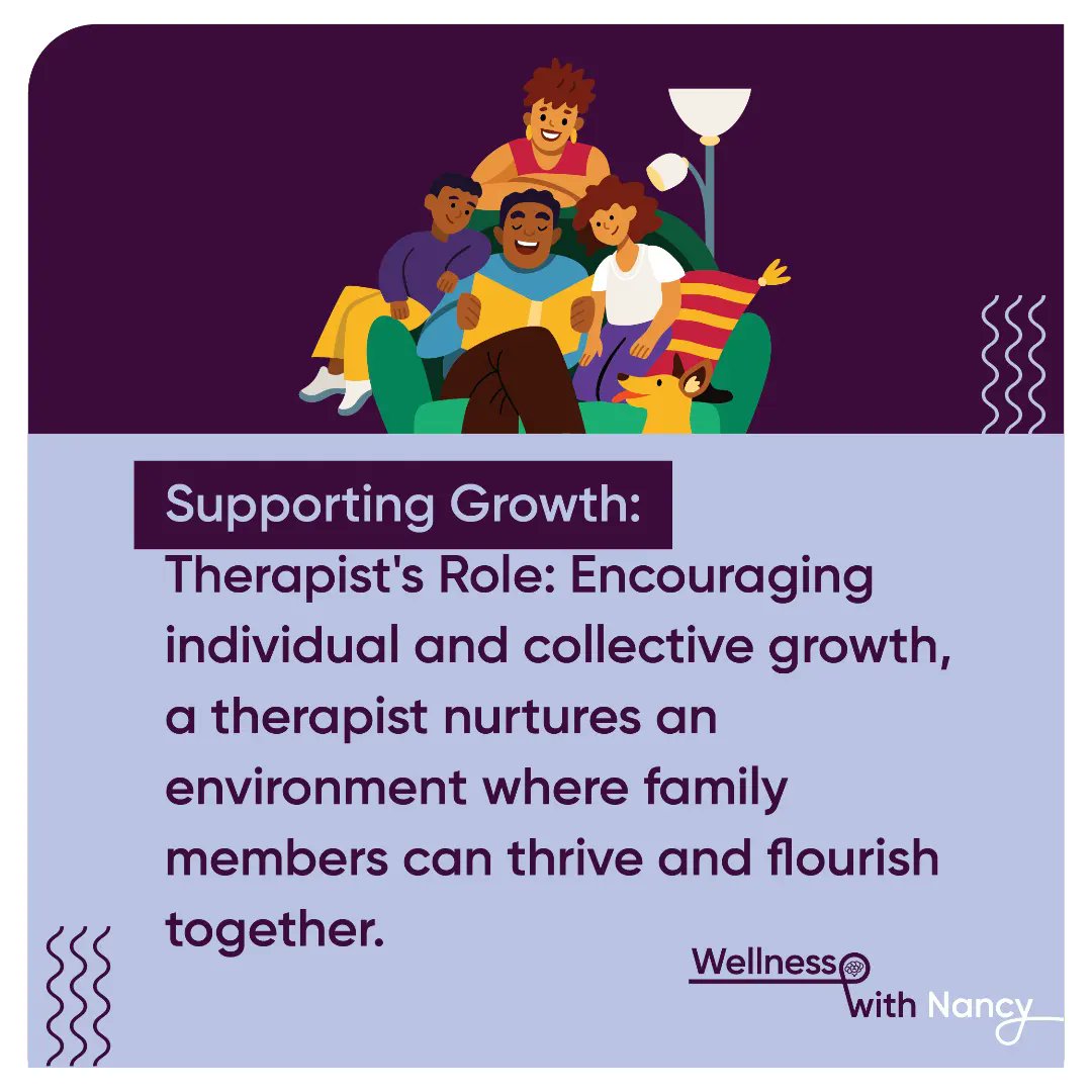 wellnesswithN's tweet photo. Unlocking Harmony: Discover how Family Therapy can guide your journey towards stronger bonds and open communication. Here's a glimpse into how a therapist can make a difference in your family's well-being. #FamilyTherapy
#WellnessWithNancy #mentalwellness #wellness https://t.co/fyNBhhQUEO