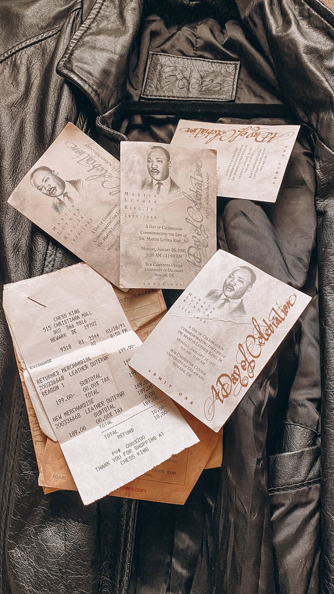 Found Martin Luther King tickets in the pocket of this thrifted leather jacket - talk about a historical fashion find!

Photographer: <a href="/NinnoJackJr/">Ninno</a>