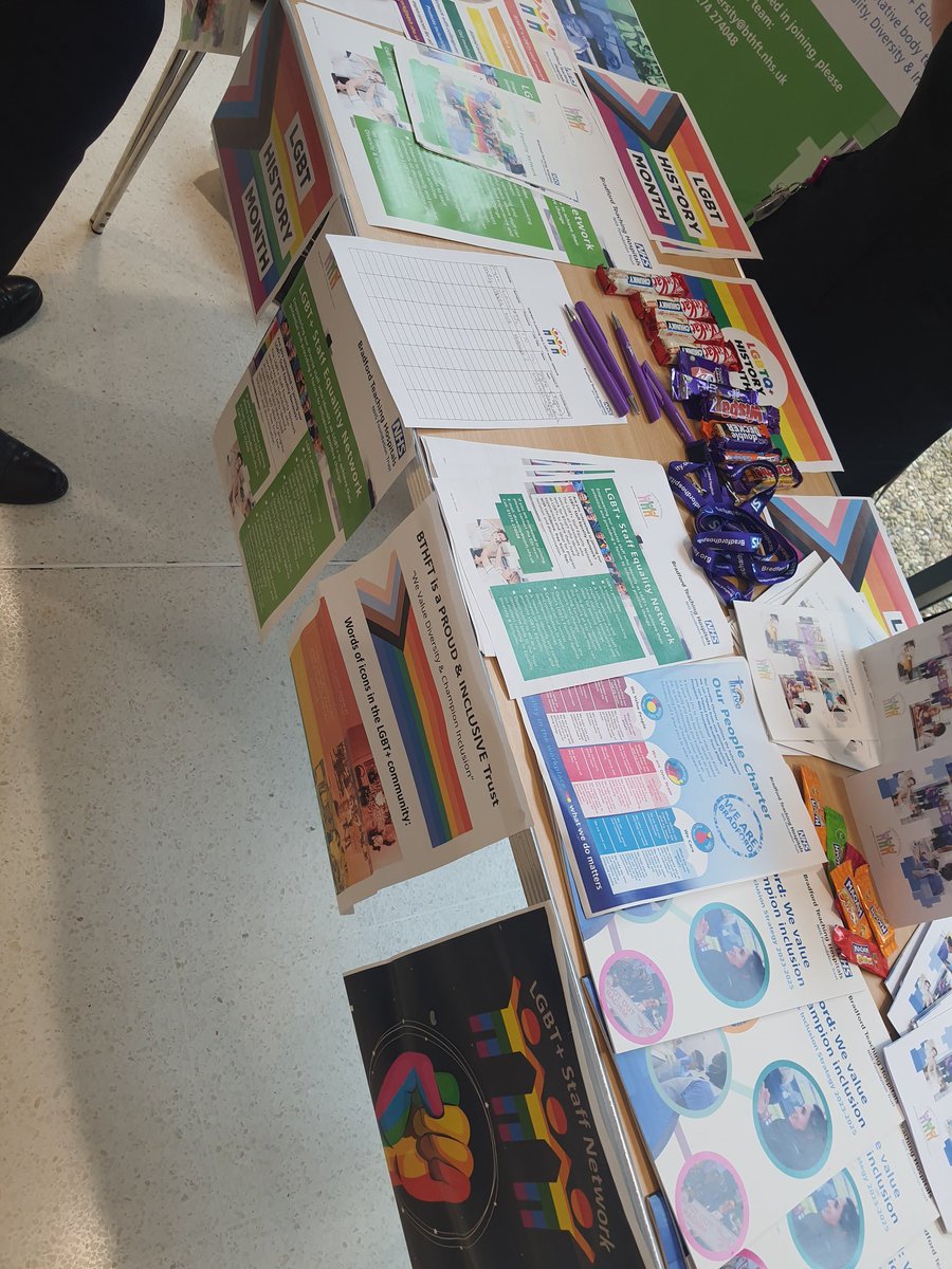 Come and join the LGBT+ Network today for their LGBT+ stall event raising the profile of the Network and amping up interest to sign up new member& Allies. Here until 12.30 say 👋 🌈 ❤️✨️@jessiex01409 @HayatKez @BTHFT @BTHFT3 @Mel_Pickup @karendawber @Abbie_Zia_Wild @Bthftlgbt