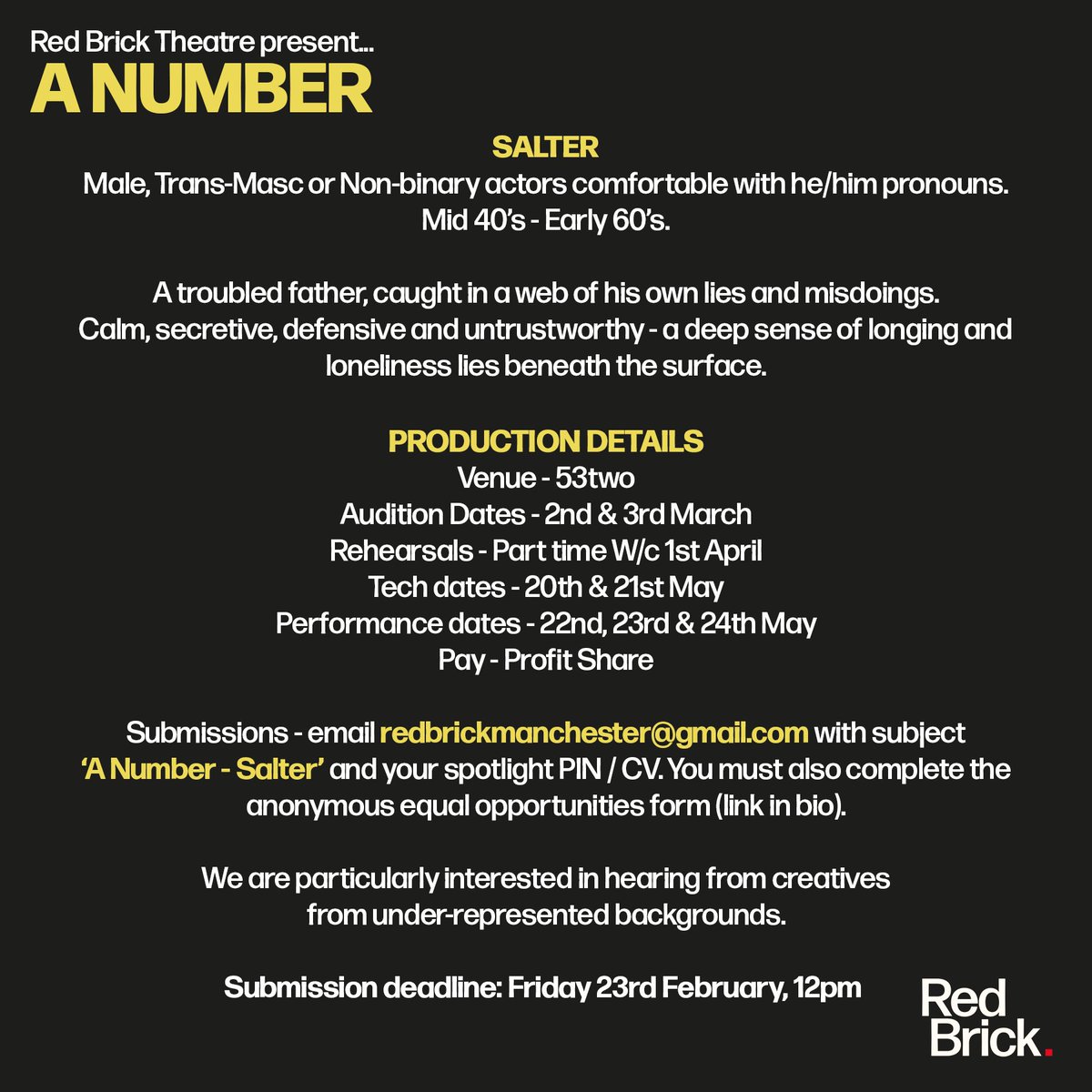 Red Brick Theatre tweet media