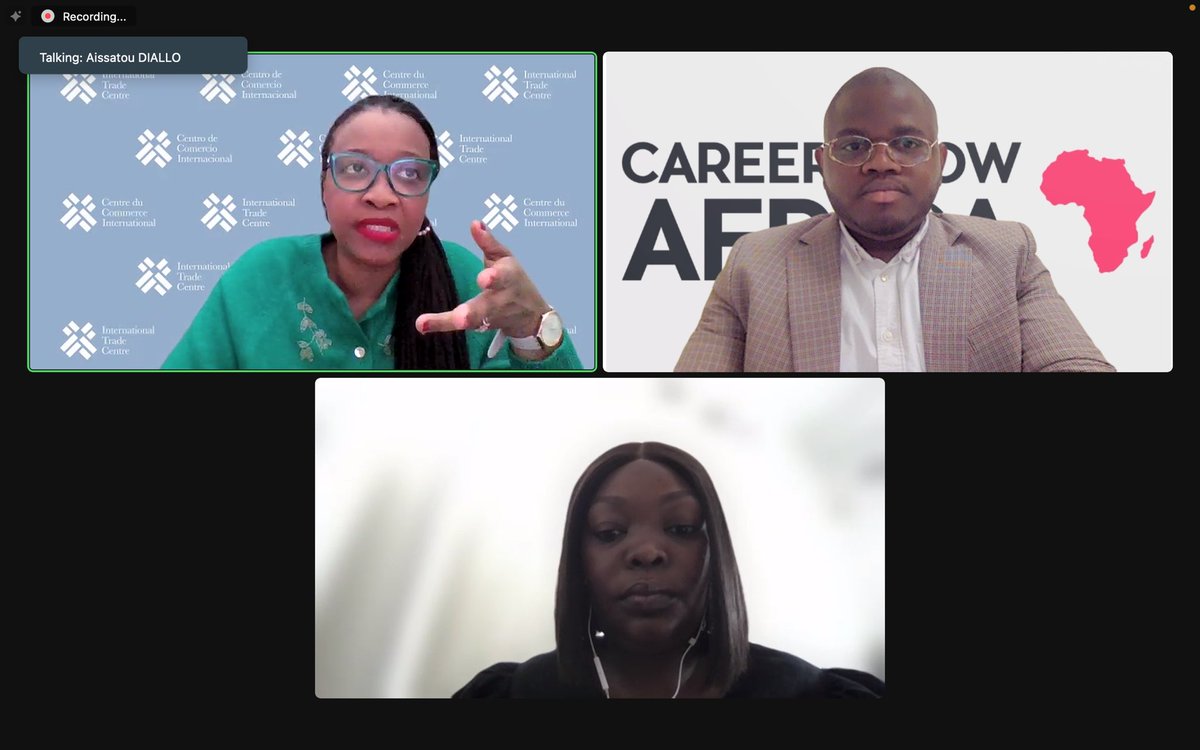It was a pleasure hosting <a href="/ADiallo_ITC/">Aissatou Diallo</a> at the African Mentorship ! 🌍 She emphasized the significance of intellectual property, intra-African trade, and the crucial role <a href="/ITCnews/">International Trade Centre (ITC)</a> plays in supporting young entrepreneurs.  "Protect your ideas, embrace intra-African trade!" 🌍#csamp