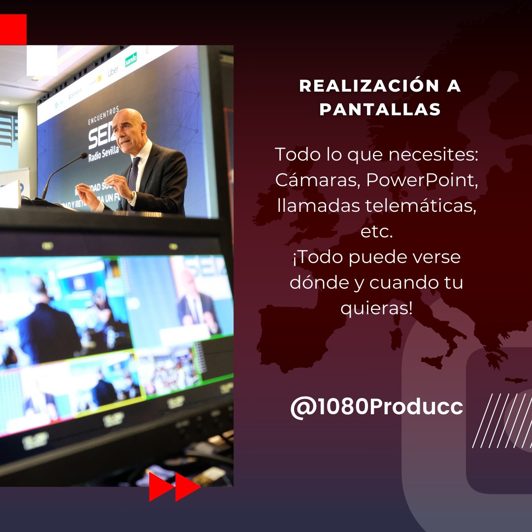 ¡Transforma tu evento en algo inolvidable! 🌟 Con nuestra experiencia en realización para pantallas, garantizamos que cada momento sea impactante. ¡Contáctanos para más detalles! #RealizaciónParaPantallas #EventosImpactantes
☎️659 357 358

#streaming #directo #comunicación