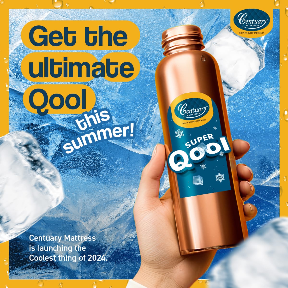 CentuaryKiSleep's tweet photo. Century Mattress is launching the Qoolest thing of 2024!
Stay refreshed with this copper sensation that promises a chill like no other ๐ฅถ
#Centuary #CentuaryMattress #SleepQool https://t.co/yLdEyv2QLH