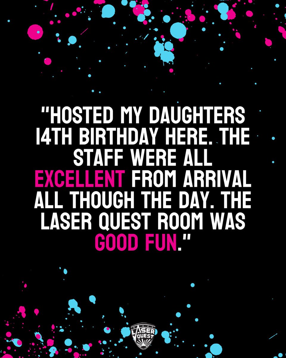 "Hosted my daughters 14th birthday here. The staff were all excellent from arrival all though the day. The laser quest room was good fun." ⭐⭐⭐⭐⭐ Google review! 🎉