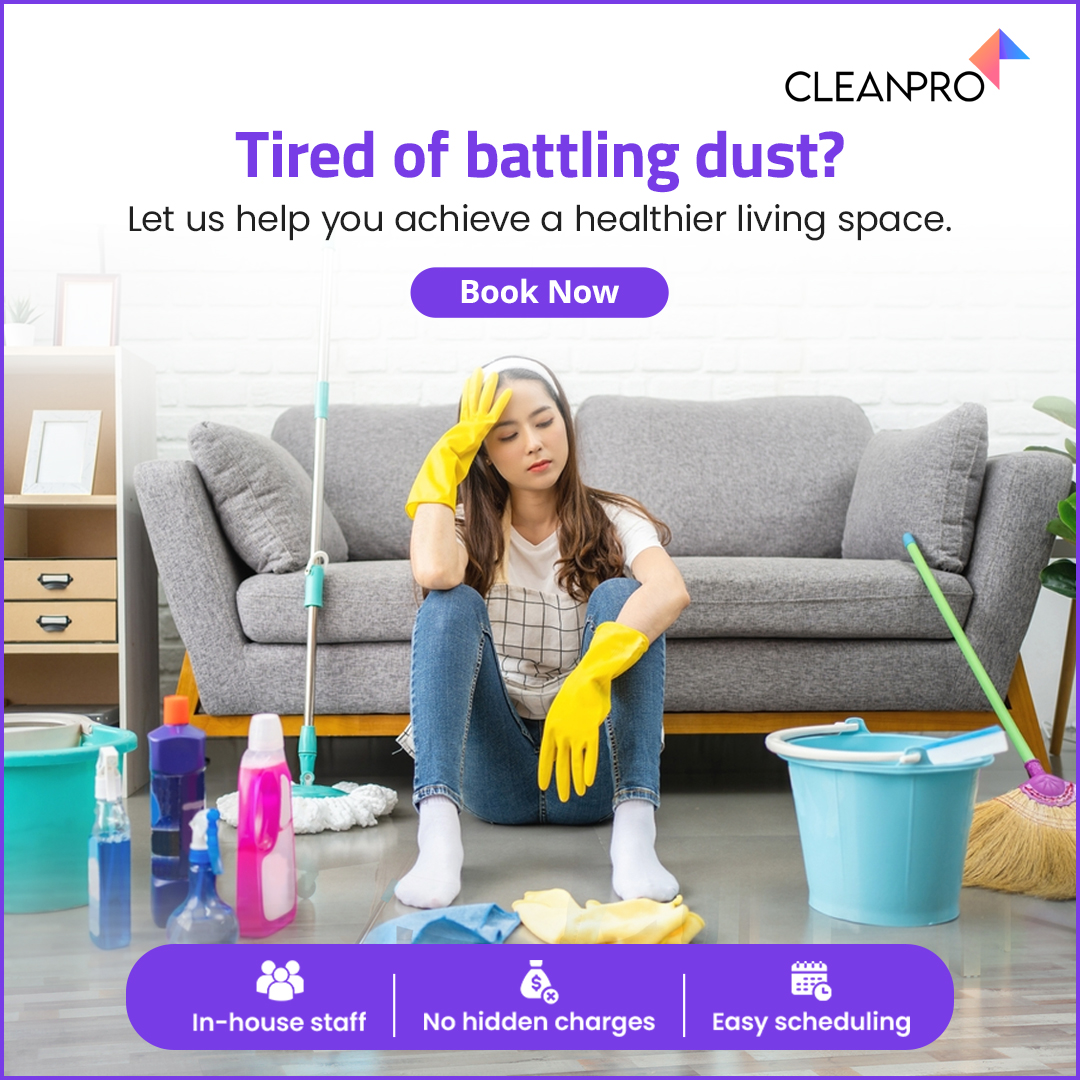 CleanproPvt's tweet image. Are you tired of constantly fighting dust and dirt in your living space? Let CleanPro take the burden off your shoulders and help you achieve a healthier and more comfortable environment. 

Contact us at 98440-30100

#cleanpro #cleanprocleaning #cleaningcompany #CleaningServices