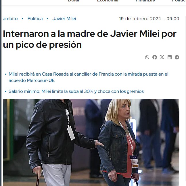 TPA2027's tweet photo. Que Alicia se recupere Pronto.
#Mirtha #BoletínOficial #ElGobierno #AMBA #INADI #Otamendi #LaMamaDeMilei #JavierMilei #Internaron #PicoDePresion https://t.co/Cduqii6xne