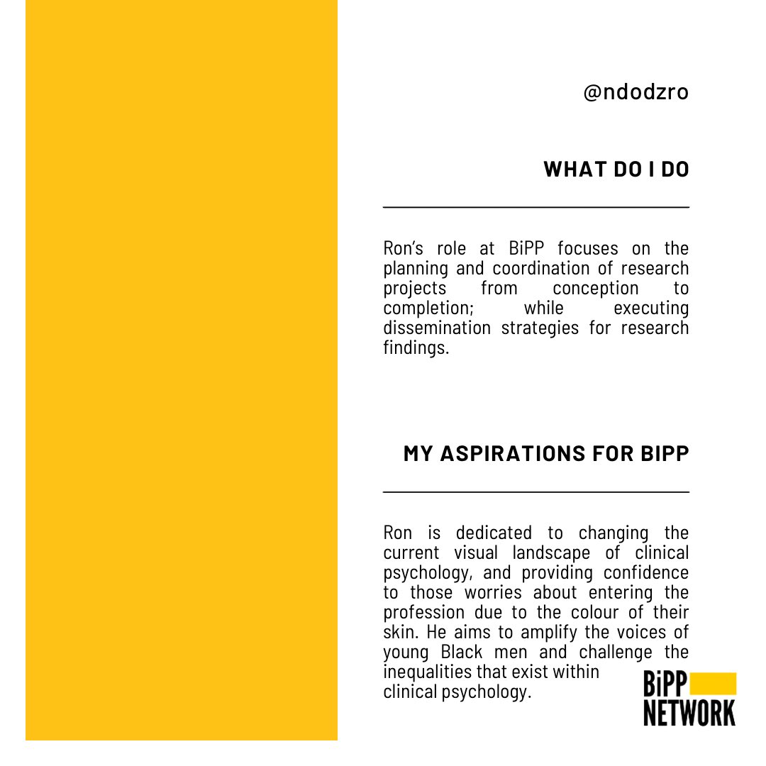 Next up for our team introductions is our Research and Dissemination Director Dr Ron! ⭐️👏🏾