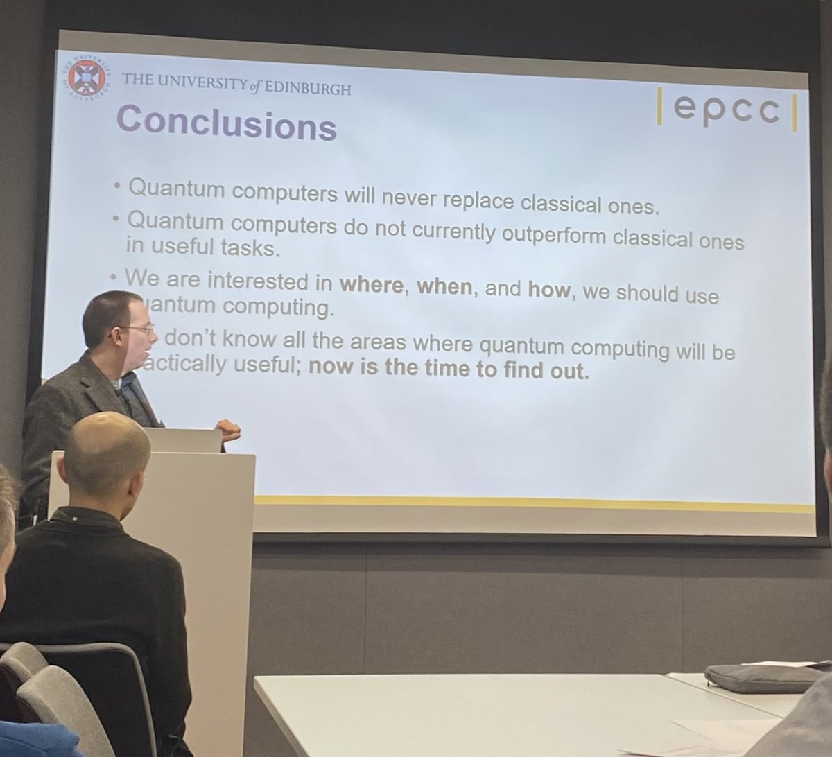 Quantum Fluids of Light (@fluidsoflight) on Twitter photo A very clear and honest talk on quantum computers by Oliver Brown from Edinburgh at the start of Quantum ARC kickoff meeting <a href="/QCSHub/">Quantum Computing & Simulation Hub</a> @QT_Alliance A very clear and honest talk on quantum computers by Oliver Brown from Edinburgh at the start of Quantum ARC kickoff meeting <a href="/QCSHub/">Quantum Computing & Simulation Hub</a> @QT_Alliance