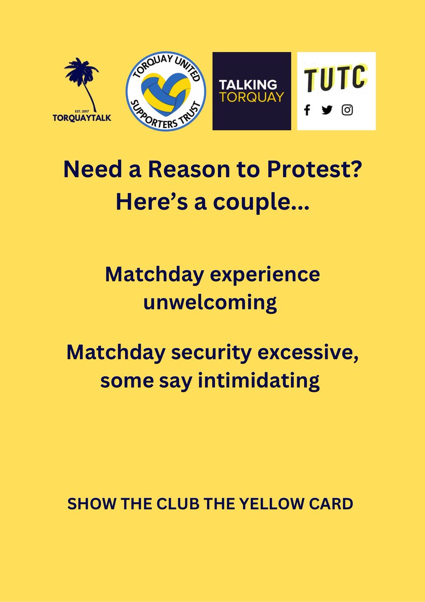 TUSTCOYY's tweet photo. 📢Show the Club the yellow card📢
#OneClub #OneProtest
#TUST #TUFC https://t.co/pD7KOwWhzB