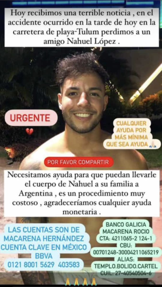 FCogorno's tweet photo. Era el hermano de una amiga, cualquier ayuda minima sirve 🙏🏻 porfa rtw 🙏🏻 https://t.co/BRbb9ne2xR