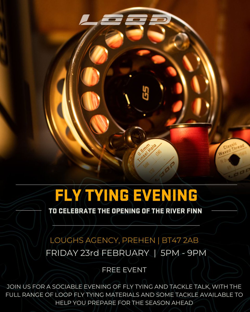 Loughs Agency is delighted to host a Fly Tying evening this Friday 🎣 Come along for the free event filled with fly tying and tackle talk from 5pm-9pm ⏰ Find out more below 👇 #LoughsAgency #Foyle #FlyTying #Angling