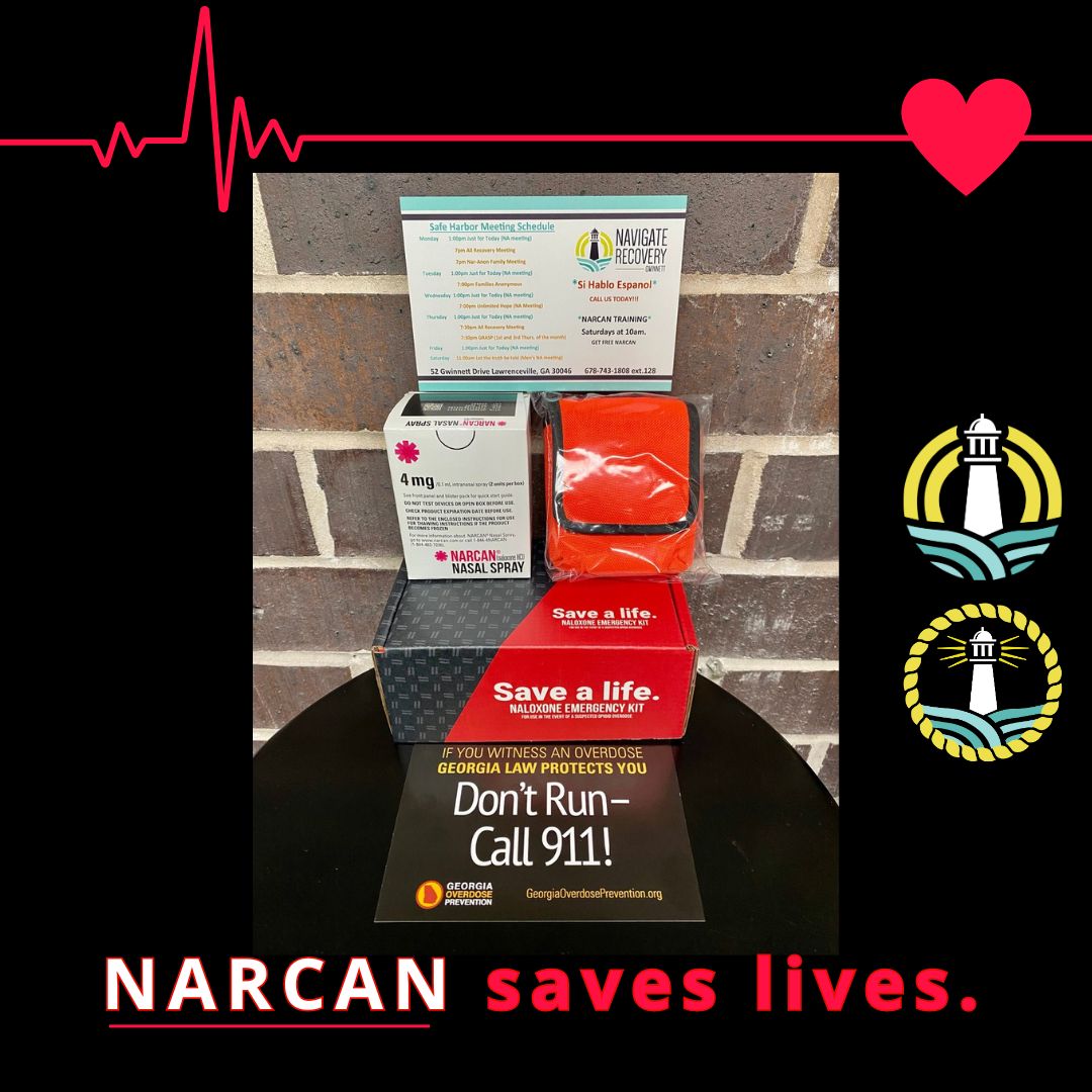 Navigate Recovery Gwinnett provides FREE Narcan and FREE Narcan Training every Saturday! To sign up, click the link below or call 678-743-1808
buff.ly/3HoTkqj 

#GetTrained #SaveALife #StopOverdose #LawrencevilleGa #GwinnettCounty #GeorgiaOverdosePrevention