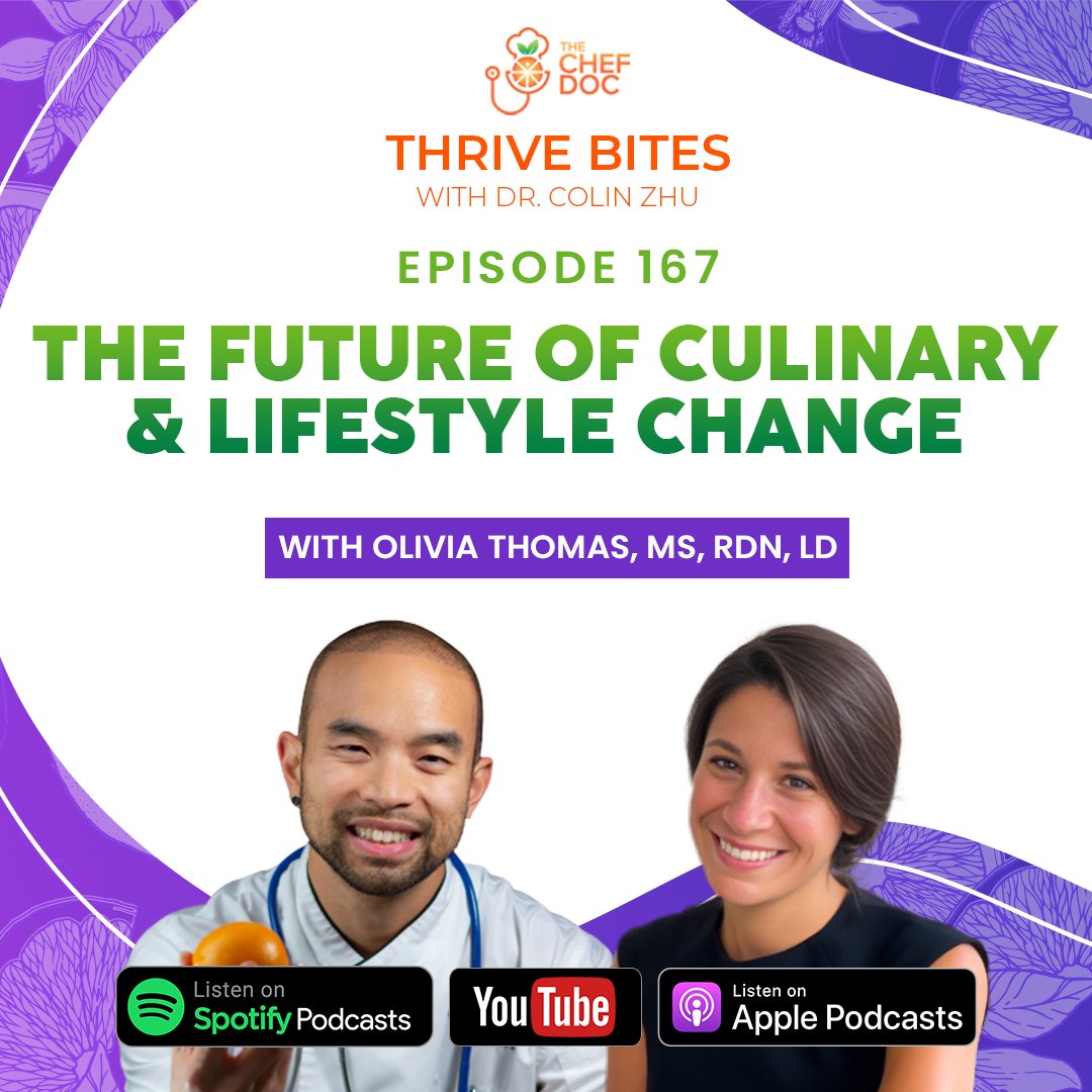 How does culinary and lifestyle medicine reshape healthcare? Join us as we explore 'The Future of Culinary & Lifestyle Change' with Olivia Thomas!  

Listen now!🎧 

#lifestylemedicine #culinarymedicine #plantbased #rewirehealth #thrivebitespodcast #podcasting #thechefdoc