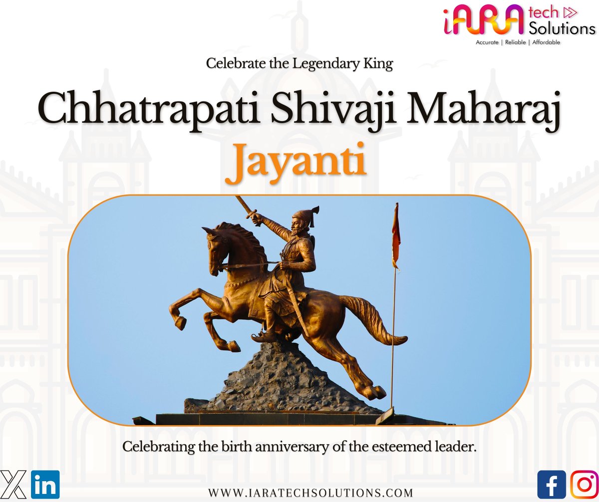 Remembering the might & wisdom of Chhatrapati Shivaji Maharaj on his birth anniversary. A true leader whose legacy is etched in the hearts of millions. #ShivajiMaharajJayanti #Legend #LeadershipLegacy #ShivajiJayanti