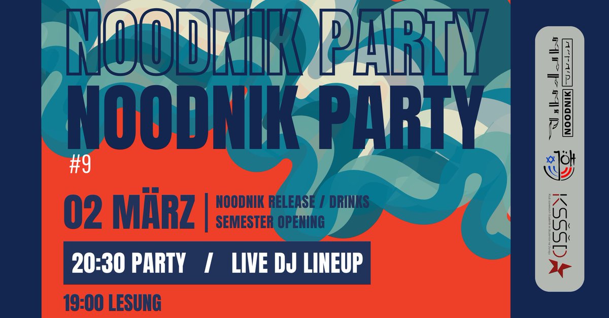 Es ist wieder so weit! Die 9. AUSGABE erscheint zum Semester Opening und wir möchten das gemeinsam mit euch feiern!
Sa, 02.03.2024
Ab 19:00 starten wir mit unserer Lesung und Getränken und ab 20:30 wird mit Live DJ gefeiert
Mondscheingasse 11, 1070 Wien 
instagram.com/p/C3S-rDtMKLx/…