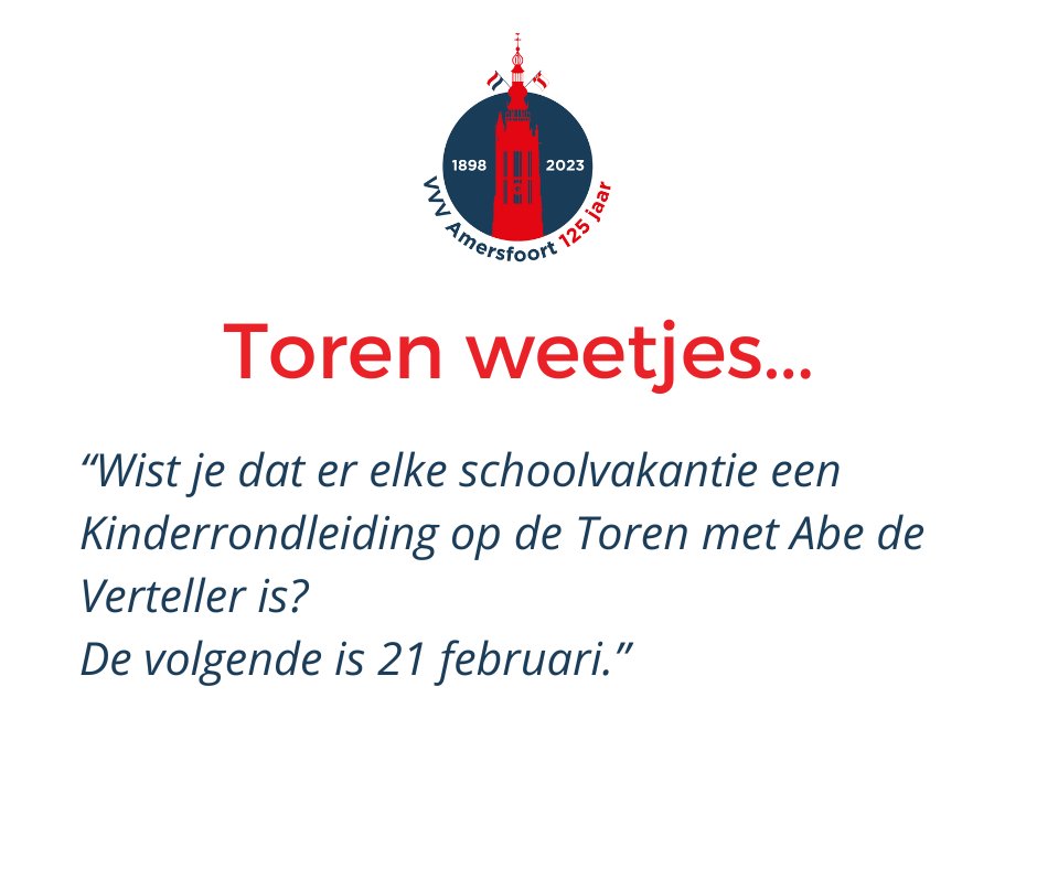 Abe de Verteller nodigt alle kinderen (vanaf 5 jaar) uit om met hem en zijn spannende verhalen deze vakantie de Onze Lieve Vrouwetoren te komen beklimmen! 👋

Boek hier je tickets 👇

vvvamersfoort.nl/nl/tickets-bes…