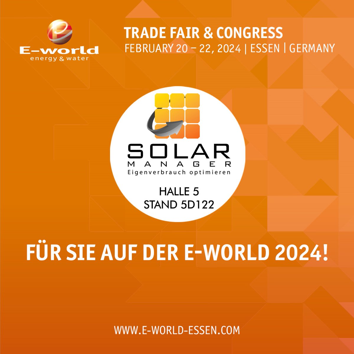 _solarmanager's tweet image. Team #SolarManager Deutschland 🇩🇪 ist bereit für drei spannende Tage auf der @EworldEssen! Jemand von X auch vor Ort? Wenn ja; Halle 5 - Stand 5D122.

Wir freuen uns auf spannende Gespräche und tolle neue Bekanntschaften! #EworldEssen
