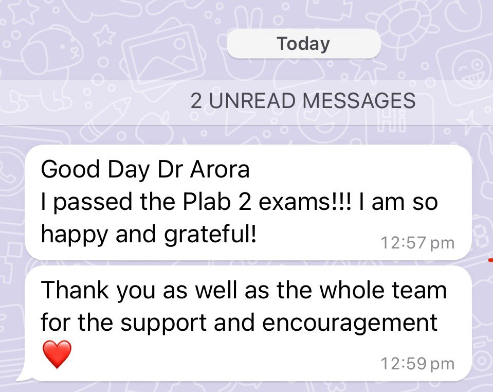 🙌 Congratulations! Another PLAB 2 Pass!!! 👉 All PLAB 2 Courses and Resources: aroramedicaleducation.co.uk/plab-2/ #CanPassWillPass #iWentWithArora #MedEd