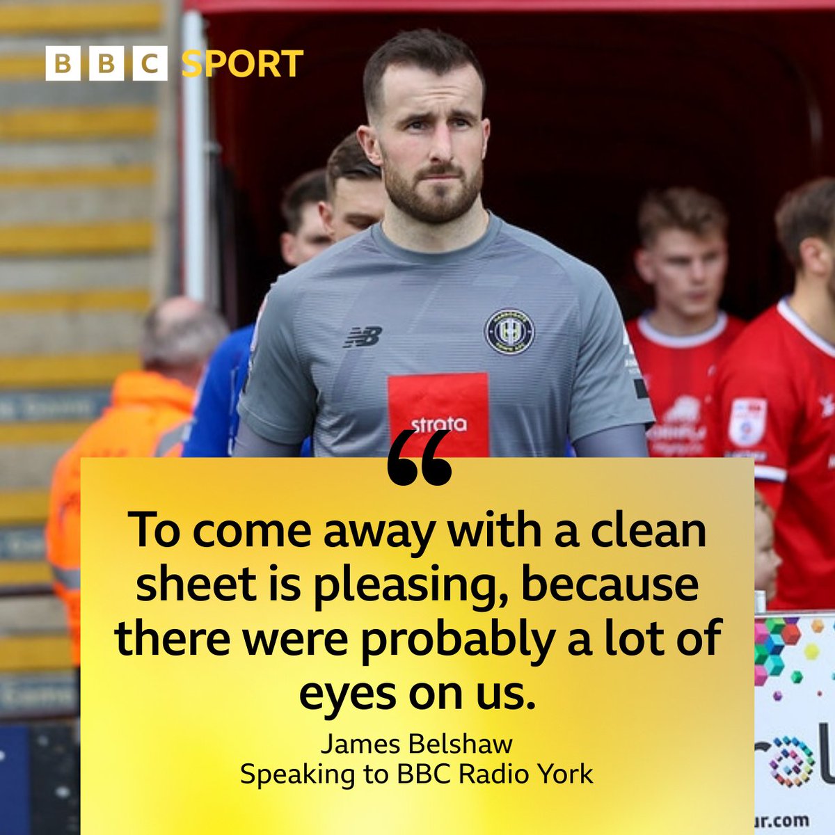 🗣 'Drawing 0-0 and taking a point away from home, it will do the lads confidence the world of good.' ⚽️ @HarrogateTown goalkeeper @jbelly31 speaks to @BBCYork about the response shown by the squad against Crewe. 📱Listen: bbc.in/48pr4yK