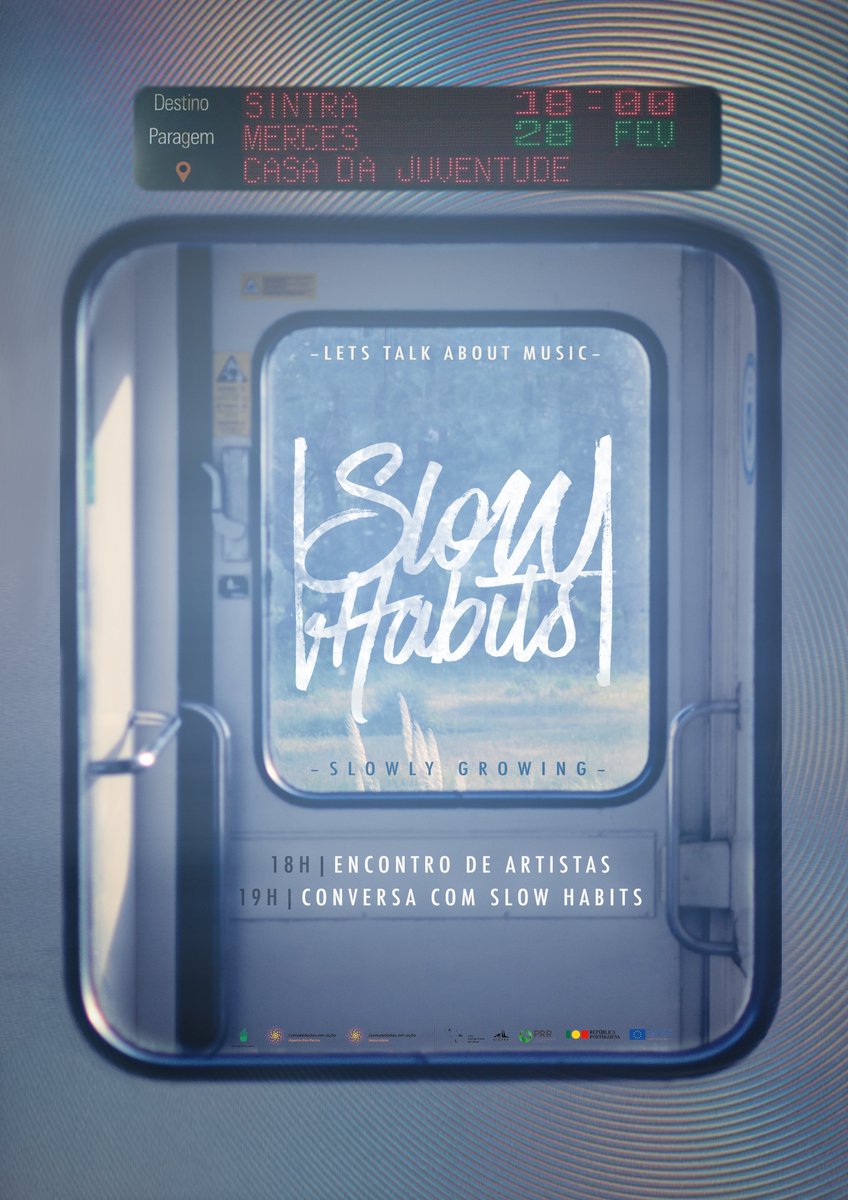 Dia 28 de Fevereiro a Slow Habits estará presente na Casa da Juventude da Tapada das Mercês, em Sintra, às 18h as portas serão abertas para um encontro de artistas da Linha e arredores, às 19h entraremos então em diálogo sobre o que nos define enquanto Editora e Colectivo.
