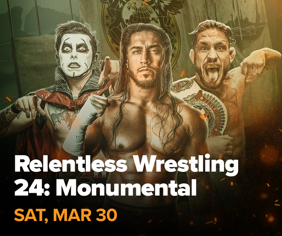 Spokane’s first and only professional wrestling promotion is bringing action and entertainment to Pend Oreille Pavilion this March! Relentless Wrestling 24: Monumental Date: Sat, Mar 30 | 7pm Camas & App Presale: Thu, Feb 22 | 10am On Sale: Fri, Feb 23 | 10am