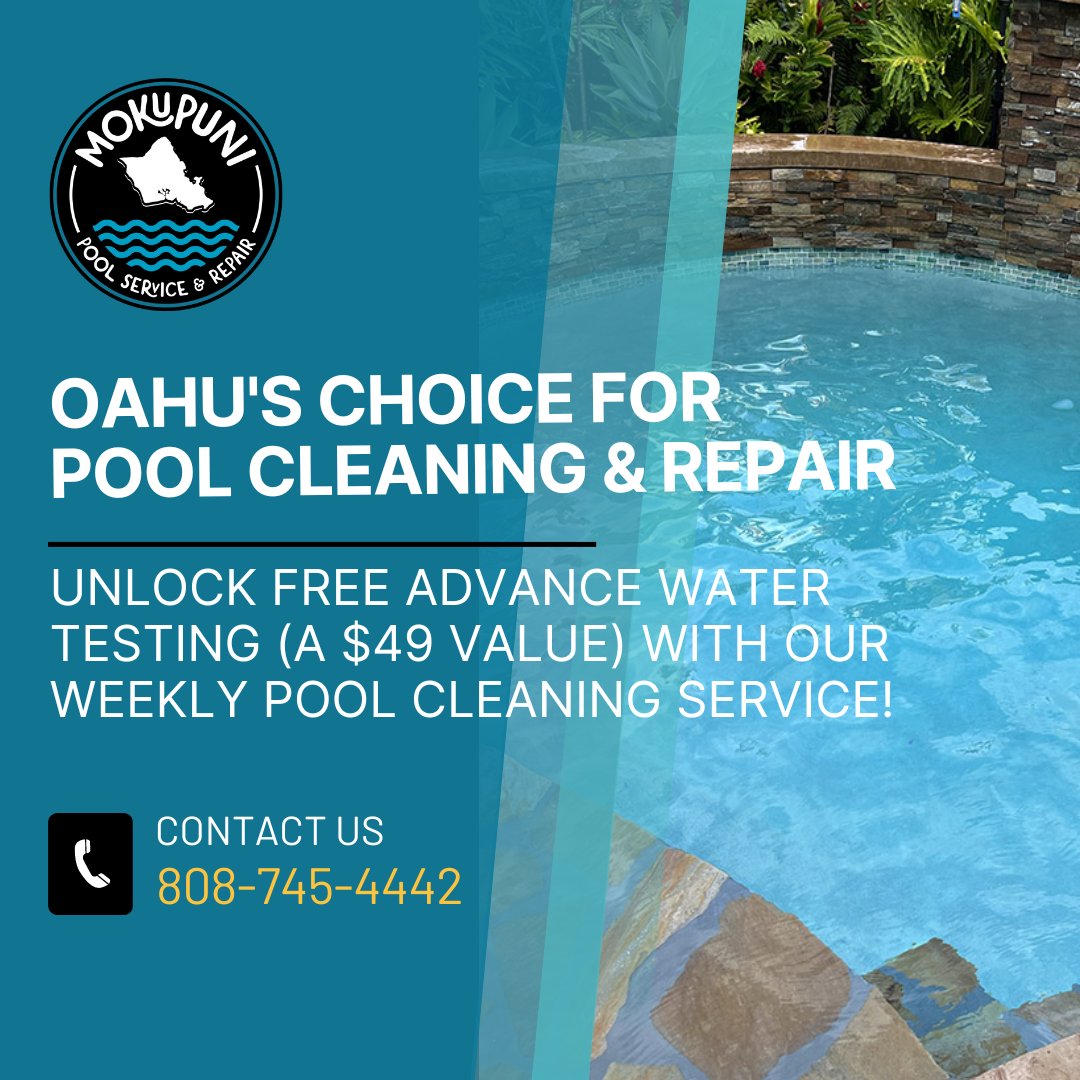 Professional #poolcare at unbeatable prices! Discover our new specials for #Oahu residents.
.
Call us today at 👉 (808) 745-4442!
.
#poolmaintenance #poolcleaning #aloha #vibes #poolcleaners #pool #pools #poolrepair #Honolulu #Oahu #MokupuniPools