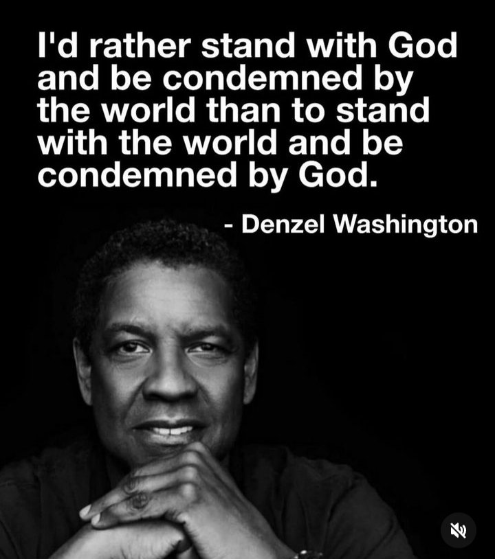 Amen to that! 🙏
#StayStrong
#StayFaithful
#Godwins
#JesusSaves
 #DenzelWashington