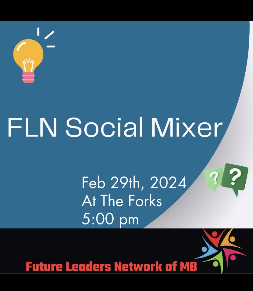Join us for a fun and informal networking event at The Forks on Feb 29th, 5 pm. Open to all federal public service employees residing in Manitoba. #fIn #fInmb #wpg #winnipeg #futureleadersnetwork #manitoba #federalpublicservice