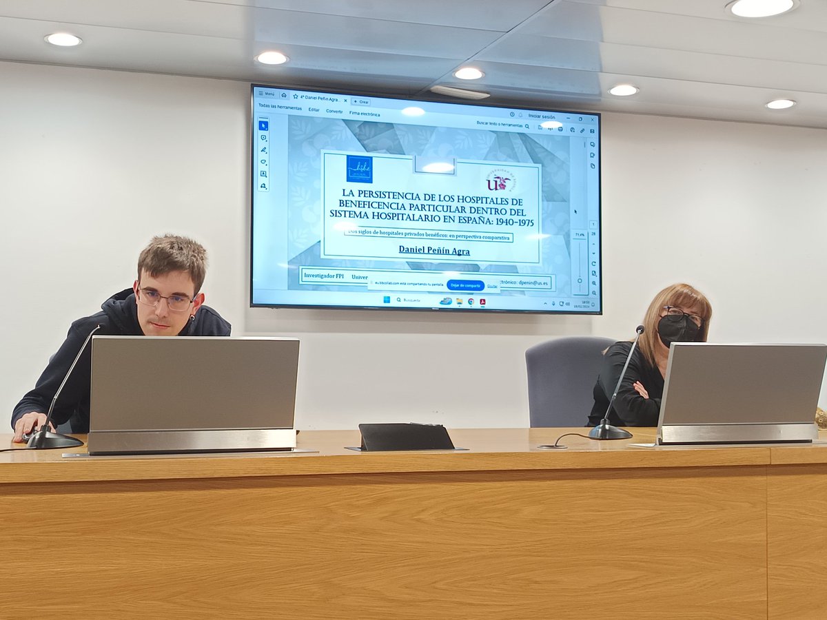 Ahora es el turno de Daniel Peñín <a href="/AgraPenin32690/">Daniel Peñín Agra</a> y su comunicación sobre la persistencia de los hospitales de beneficencia particular durante el franquismo.