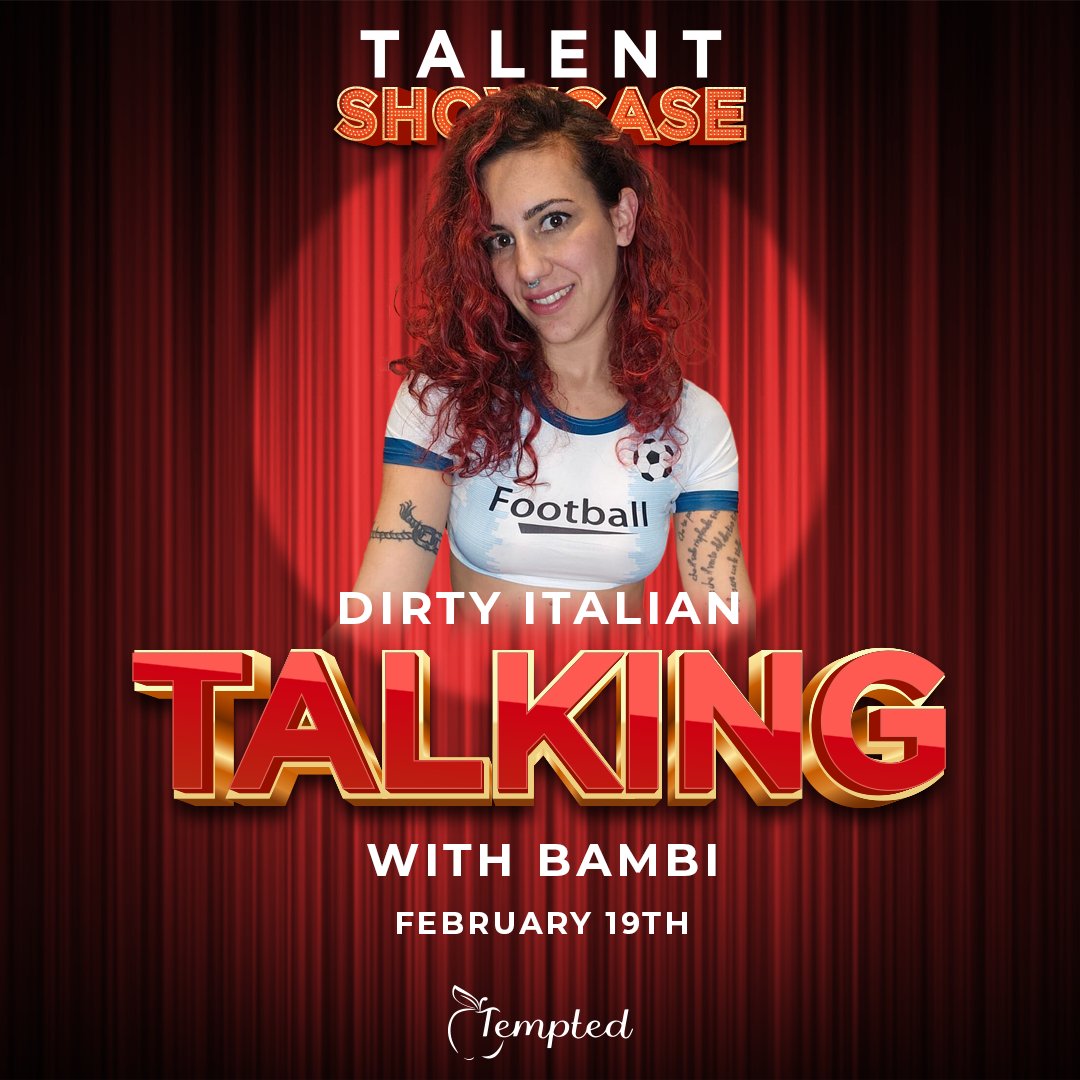 Tempted on X: 📣 FREE SHOW available to all Tempted Fans! 📣 🇮🇹 Hey, you  fiery folks! @_ThisisBambi_ is bringing the heat at 7pm EST, and shes  diving headfirst into the scandalously