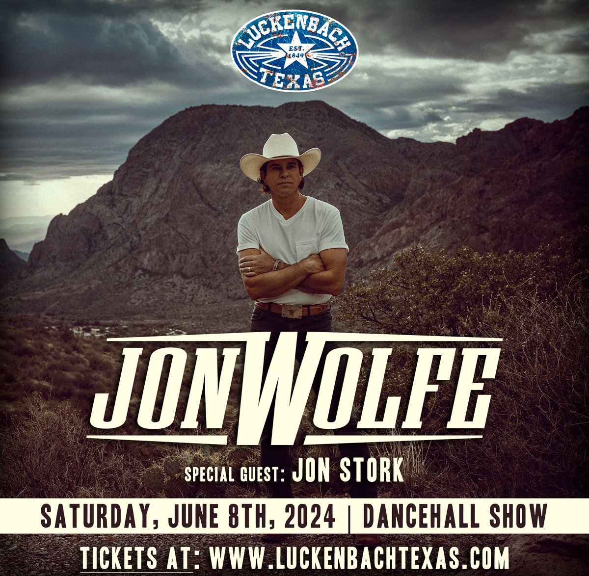 🤠SHOW ANNOUNCEMENT🐓 Jon Wolfe + Jon Stork return to Luckenbach Texas on 6/08! 🎟 go on sale 2/21 at 10am bit.ly/4bEJm1T #LuckenbachTexas #EverybodysSomebody