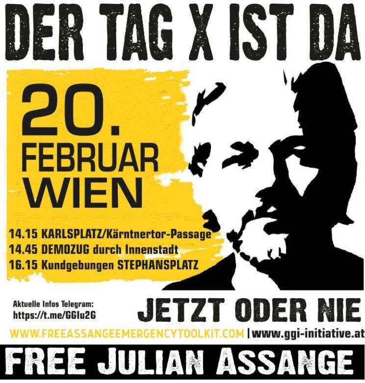 Seboe_Partei's tweet image. Kommt zur morgigen Demo für Julian Assange!

Wer für westliche Werte einsteht, muss für Assange aufstehen!

Demo-Aufruf: Am 20. Februar demonstriert Wien für die Freilassung von Julian Assange!

Mehr Infos auf der Seite des Veranstalters: 
ggi-initiative.at/wp/2024/02/16/…