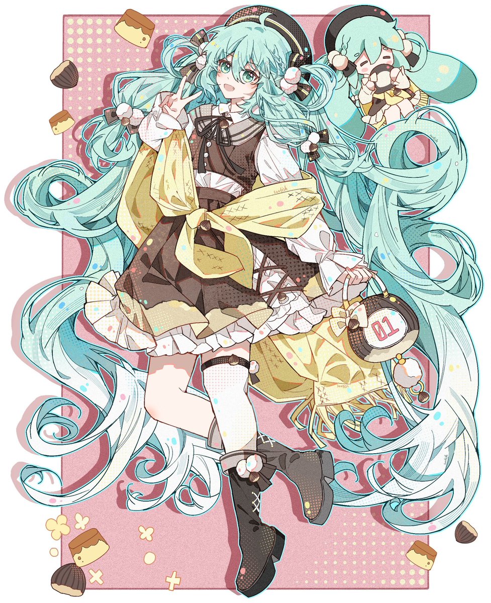 #初音ミク 栗泥牛奶烤布蕾