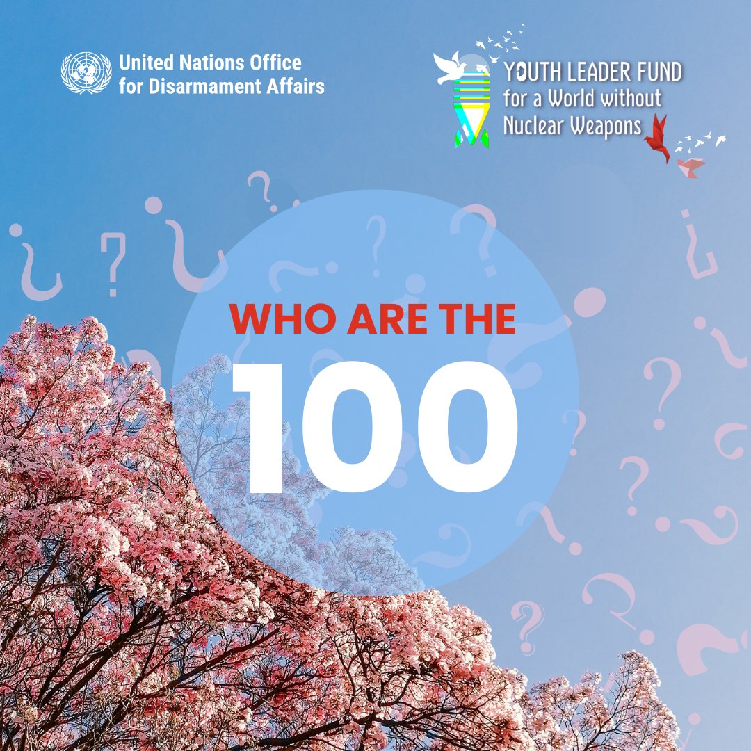 Meet the 100! We are excited to present the participants of the Youth Leader Fund for a World Without Nuclear Weapons. Head on over to the page to check out the list of inspiring young people dedicated to achieving a world free of nuclear weapons. ▶️front.un-arm.org/wp-content/upl…