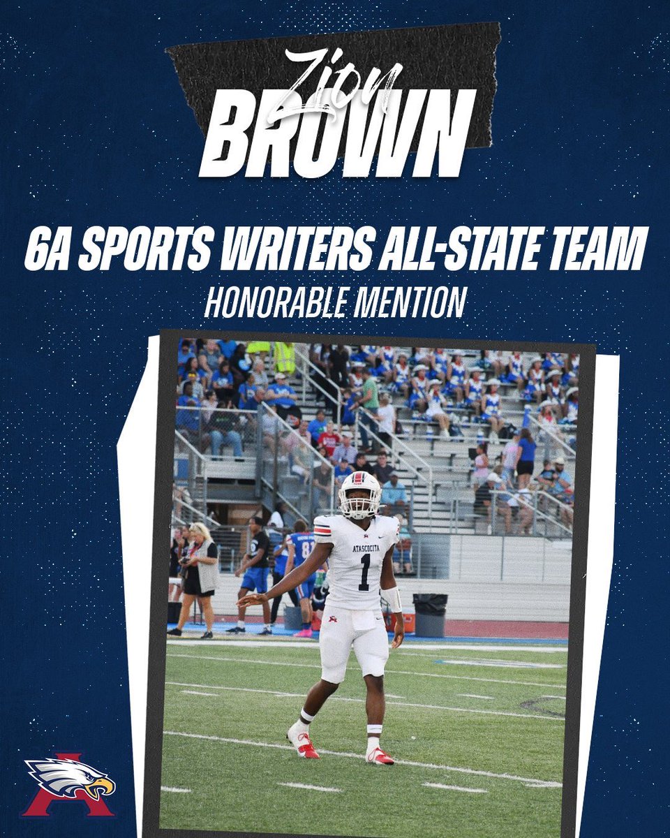 𝟐𝟎𝟐𝟑 𝐓𝐒𝐖𝐀 𝐀𝐥𝐥 𝐒𝐭𝐚𝐭𝐞 𝐓𝐞𝐚𝐦 Congratulations to @AHSEagleFB very own @ZionQb on being named to the 2023 Texas Sports Writers Association’s Class 6A All-State Team