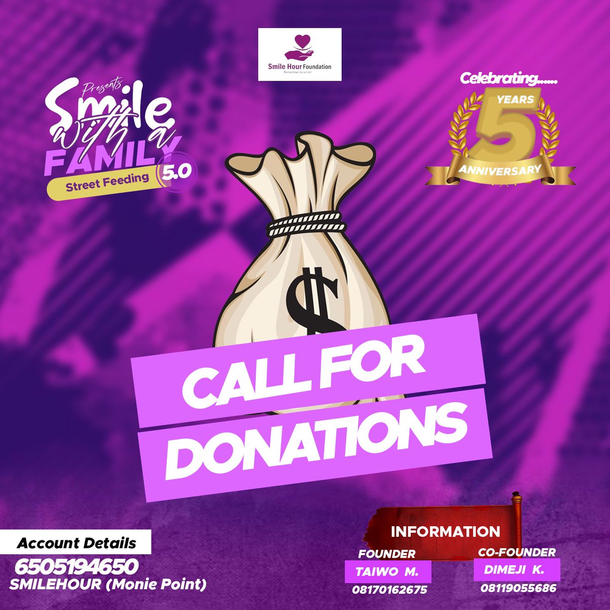 In the face of economic hardships and soaring food costs, your generosity can be a beacon of hope for those struggling.

Kindly support us as we reach out to the less privilege. Thank you.
#Remembertosmile